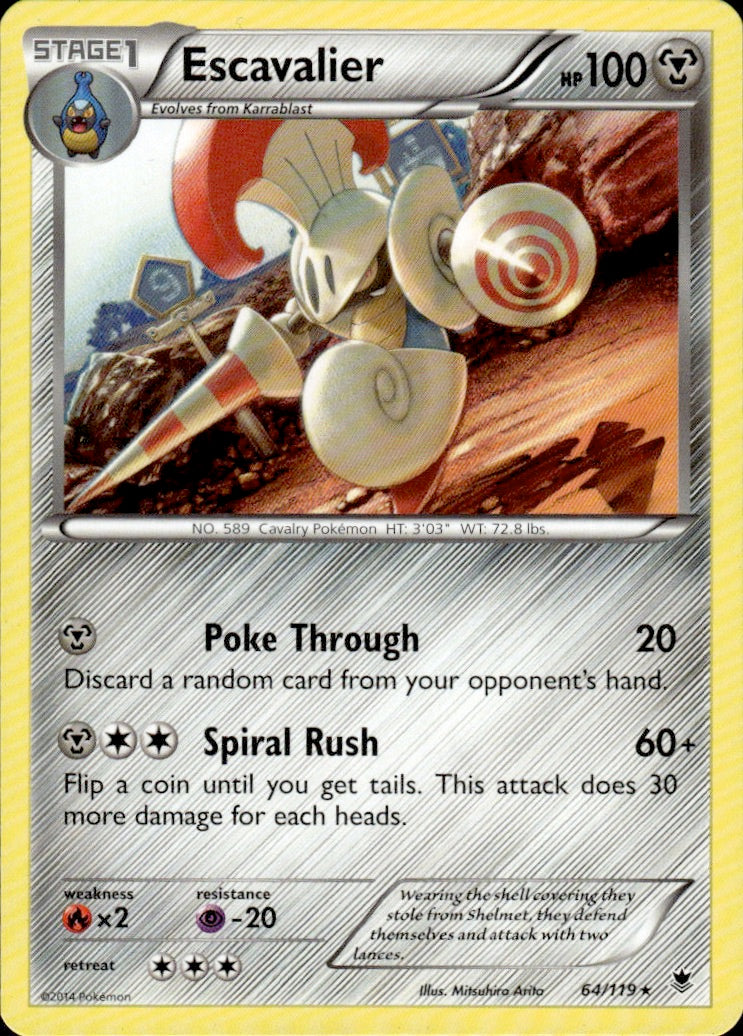 Escavalier 64/119 Rare Phantom Forces Pokemon Lightly Played