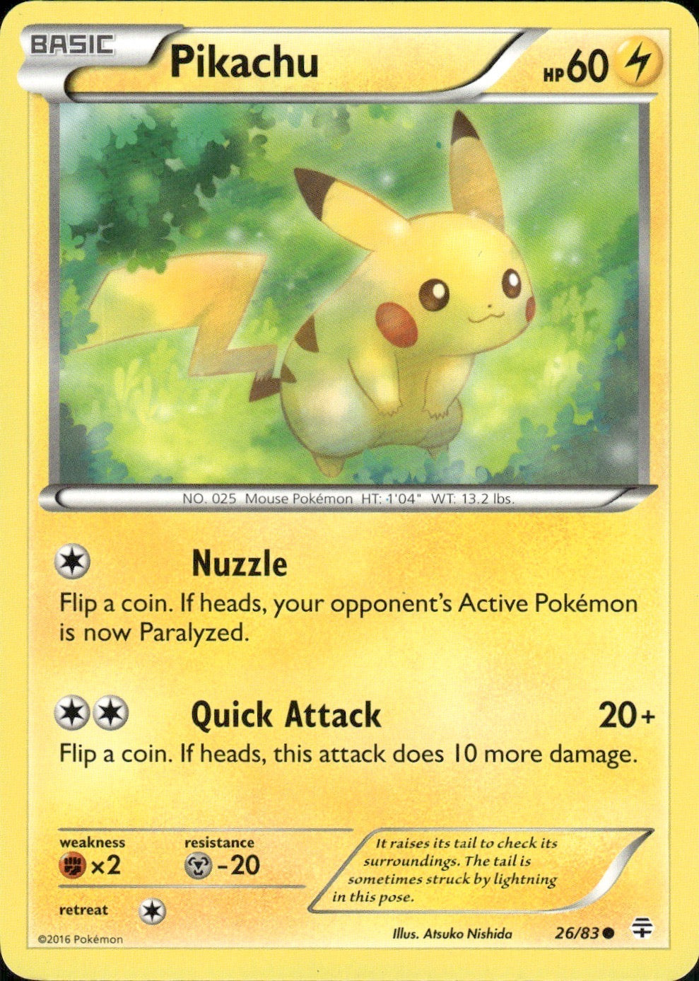 Pikachu 26/83 Common Generations Pokemon Lightly Played
