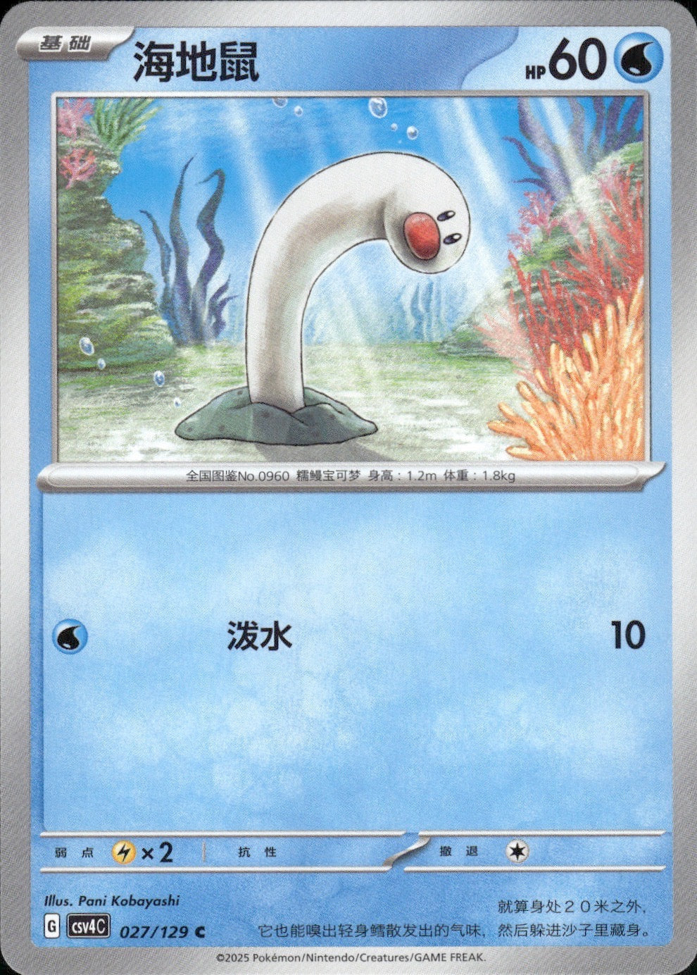 Wiglett 027/129 Bonus Round Pokemon Chinese Near Mint
