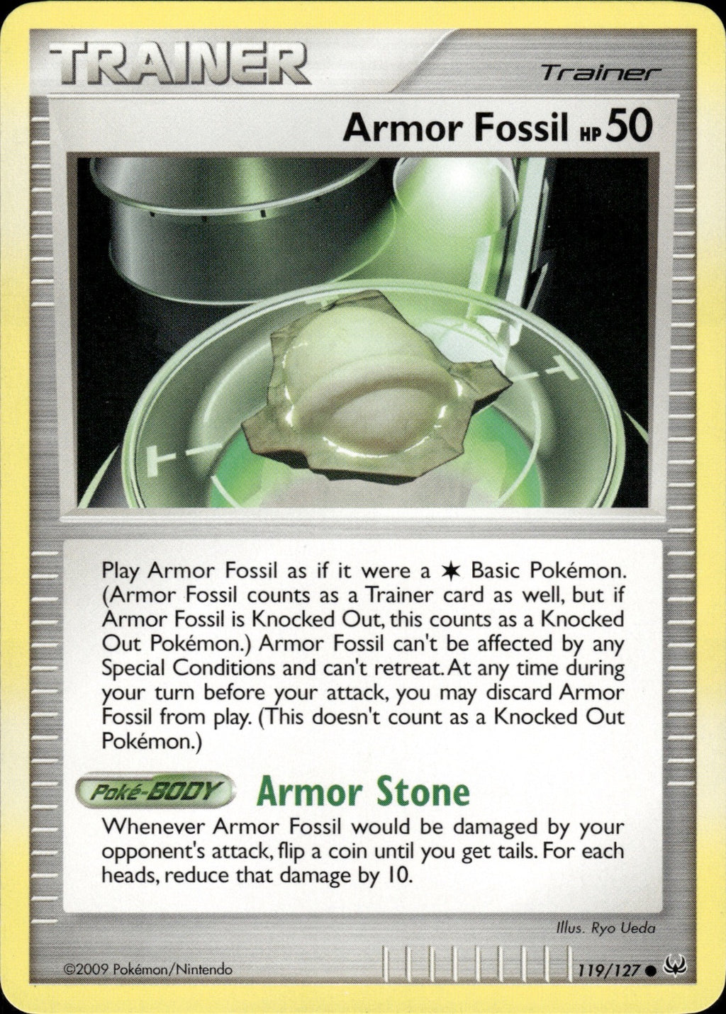 Armor Fossil 119/127 Common Platinum Pokemon Lightly Played