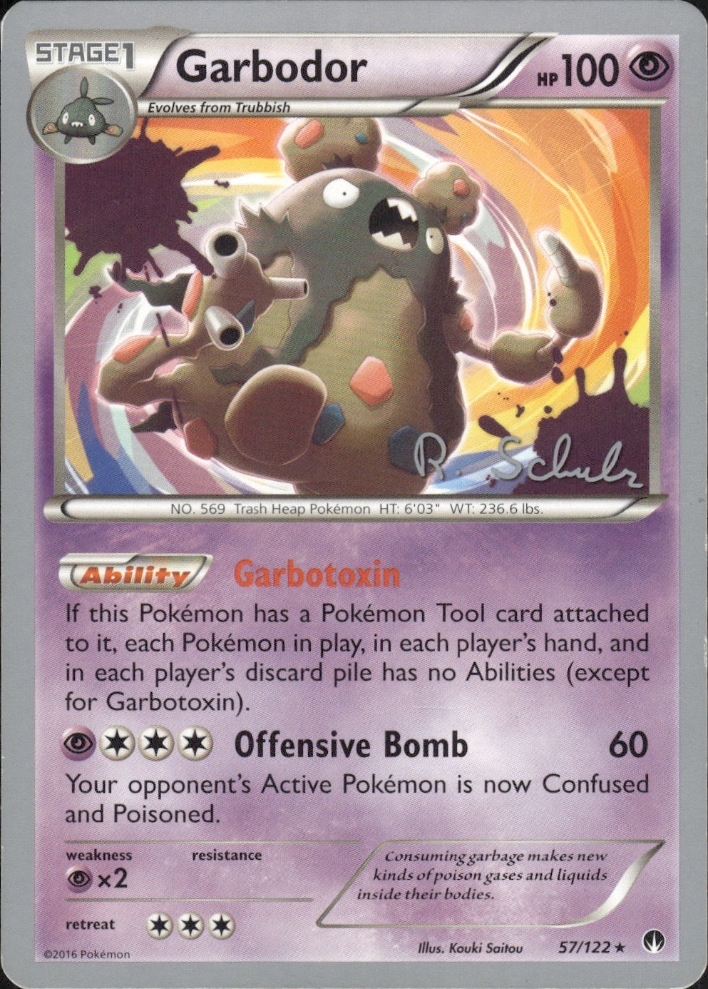 Garbodor (57) (Robin Schulz) 57/122 Rare World Championship Decks Pokemon LP
