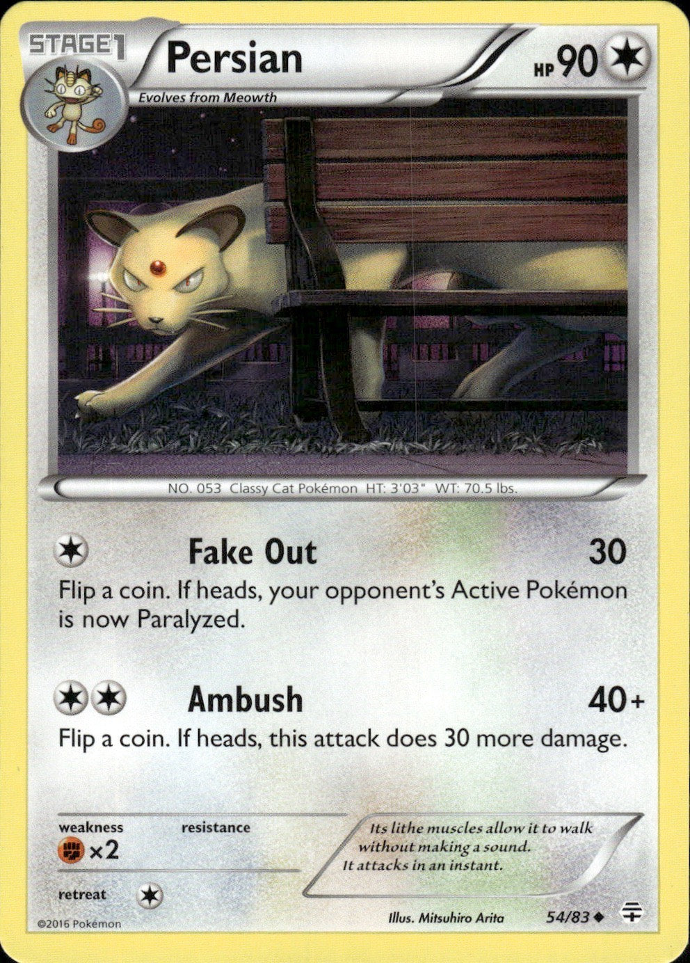 Persian 54/83 Uncommon Generations Pokemon Lightly Played