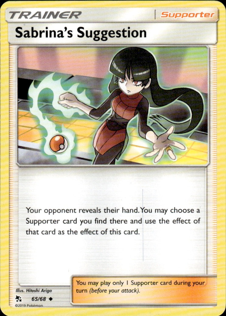 Sabrina's Suggestion 65/68 Uncommon Hidden Fates Pokemon Lightly Played