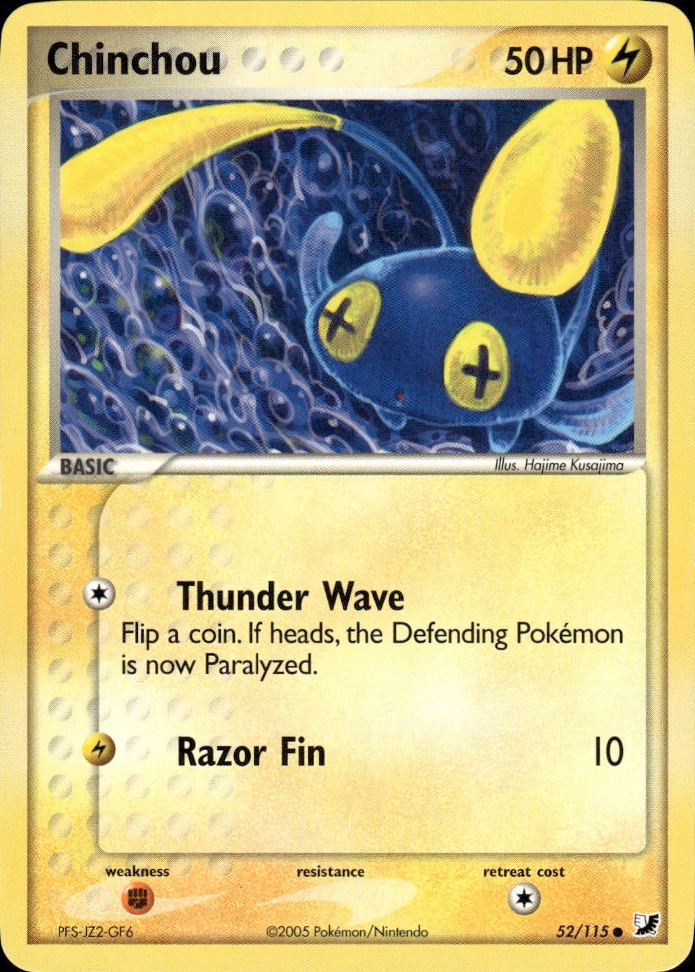 Chinchou 52/115 Common Unseen Forces Pokemon Lightly Played