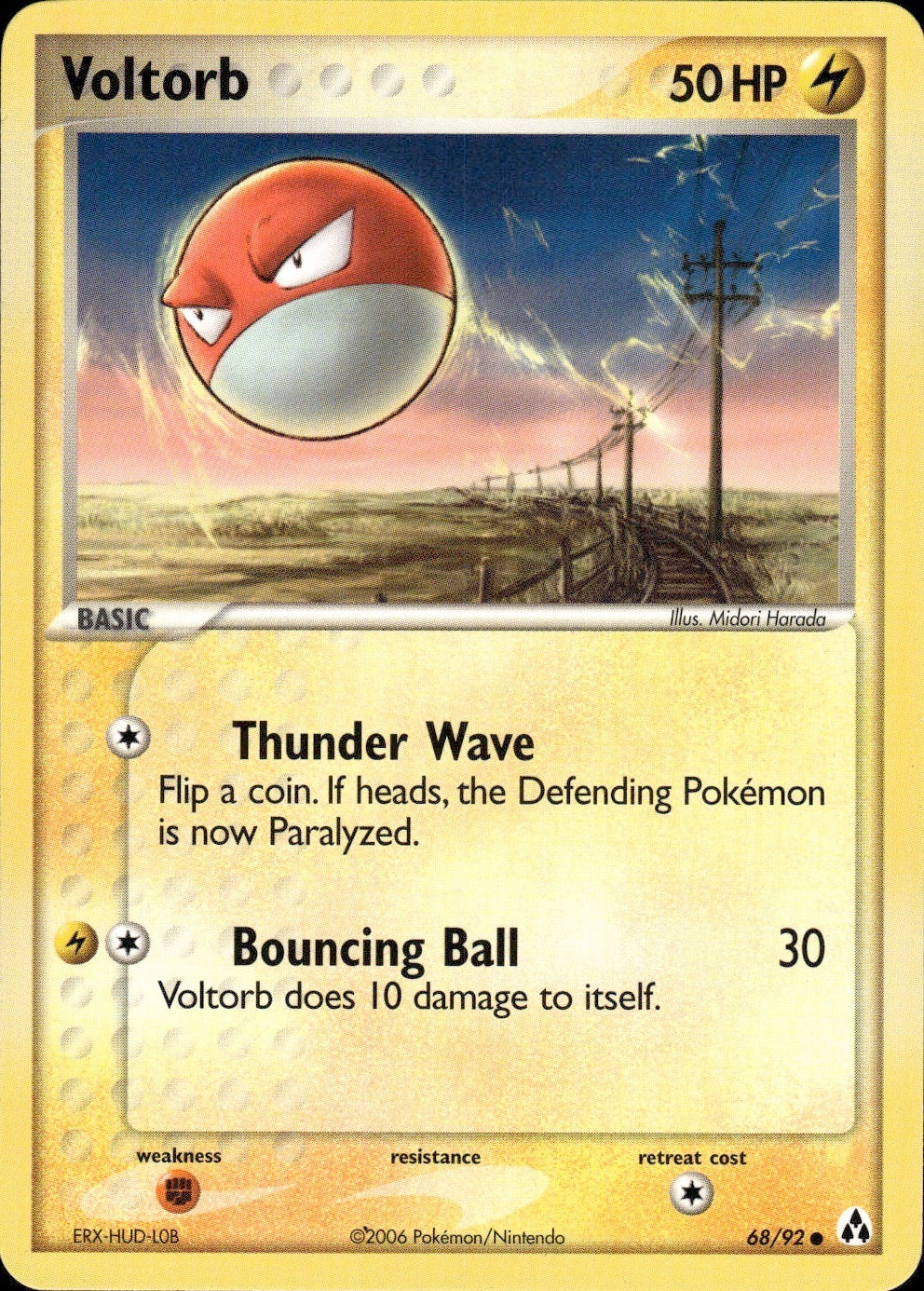 Voltorb 68/92 Common Legend Maker Pokemon Lightly Played