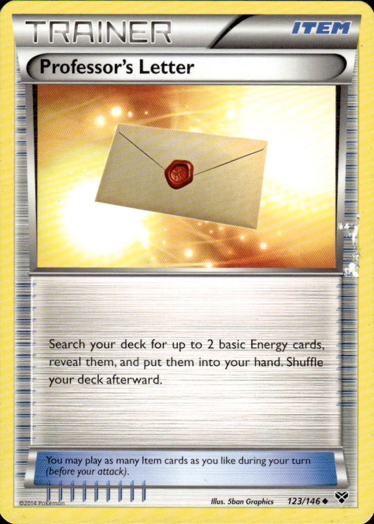 Professor's Letter 123/146 Uncommon XY Base Set Pokemon Lightly Played