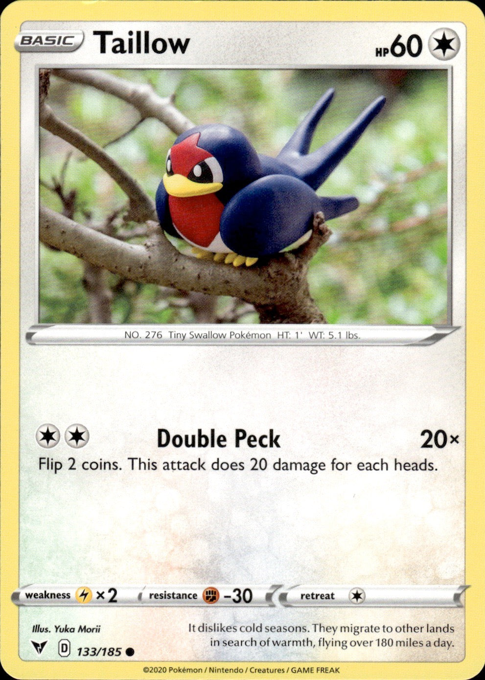 Taillow 133/185 Common Vivid Voltage Pokemon Lightly Played