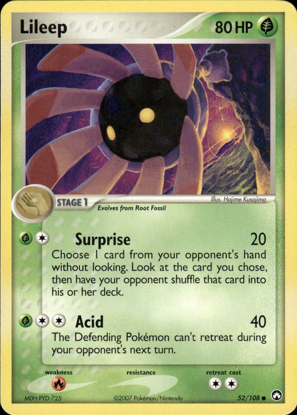Lileep 52/108 Common Power Keepers Pokemon Lightly Played