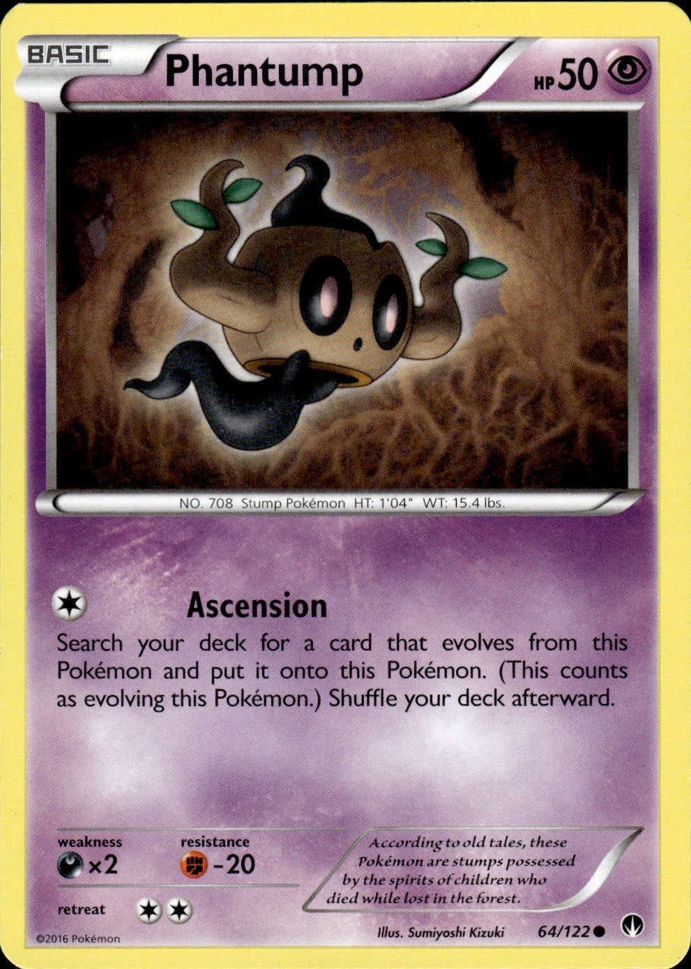 Phantump 64/122 Common BREAKpoint Pokemon Lightly Played