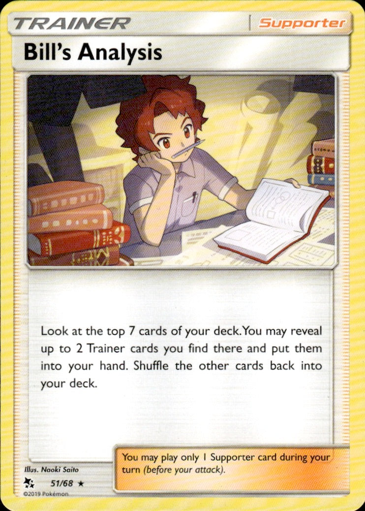 Bill's Analysis 51/68 Rare Hidden Fates Pokemon Lightly Played