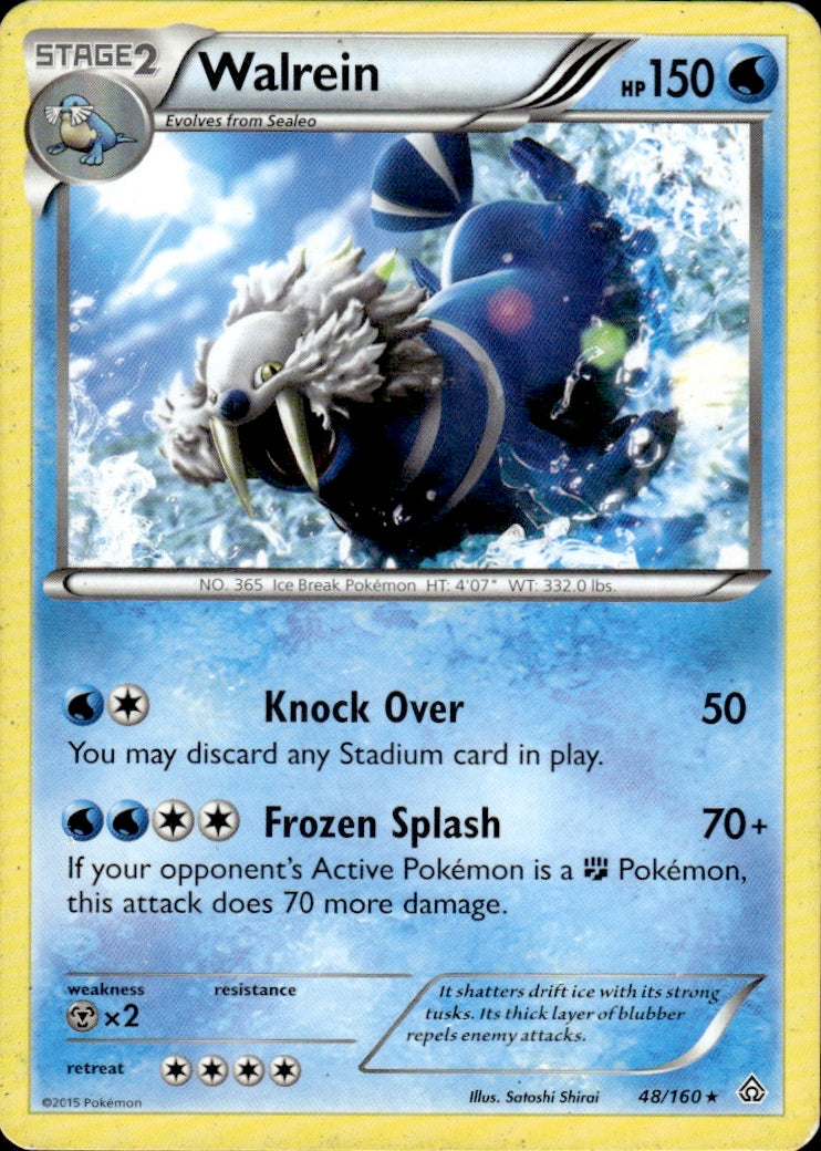 Walrein 48/160 Rare Primal Clash Pokemon Lightly Played