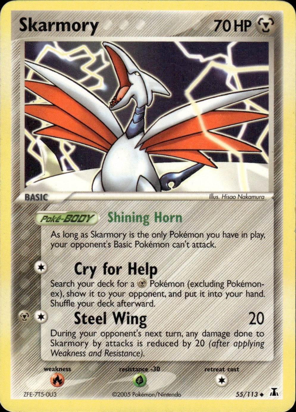 Skarmory 55/113 Uncommon Delta Species Pokemon Lightly Played