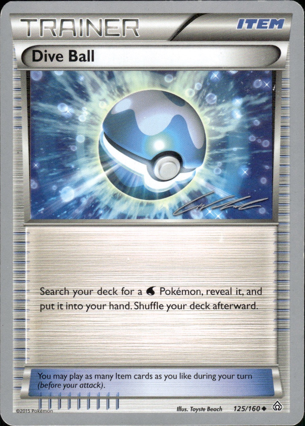 Dive Ball (Cody Walinski) 125/160 Uncommon World Championship Decks Pokemon LP