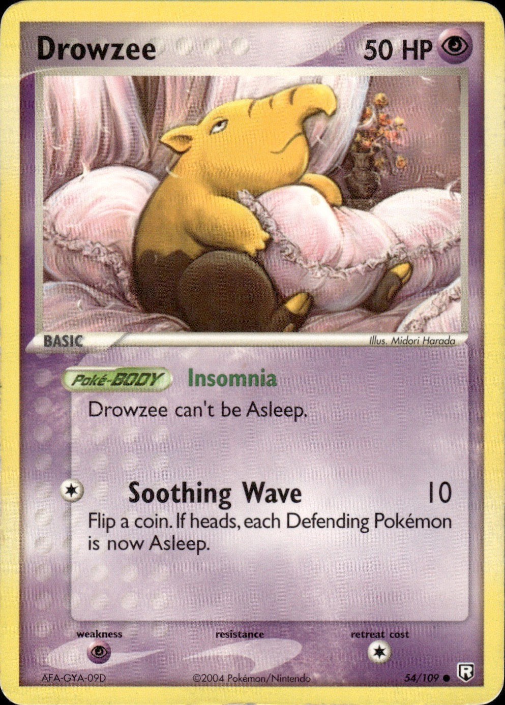 Drowzee 54/109 Common Team Rocket Returns Pokemon Lightly Played