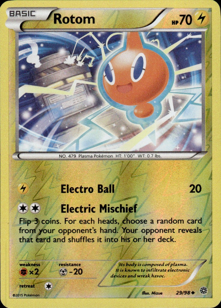 Rotom 29/98 Uncommon Ancient Origins Pokemon Reverse Holo Lightly Played