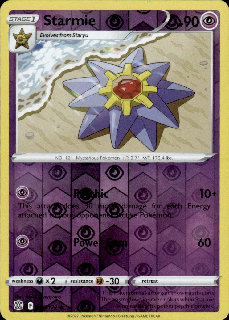 Starmie 055/172 Uncommon Brilliant Stars Pokemon Reverse Holo Lightly Played