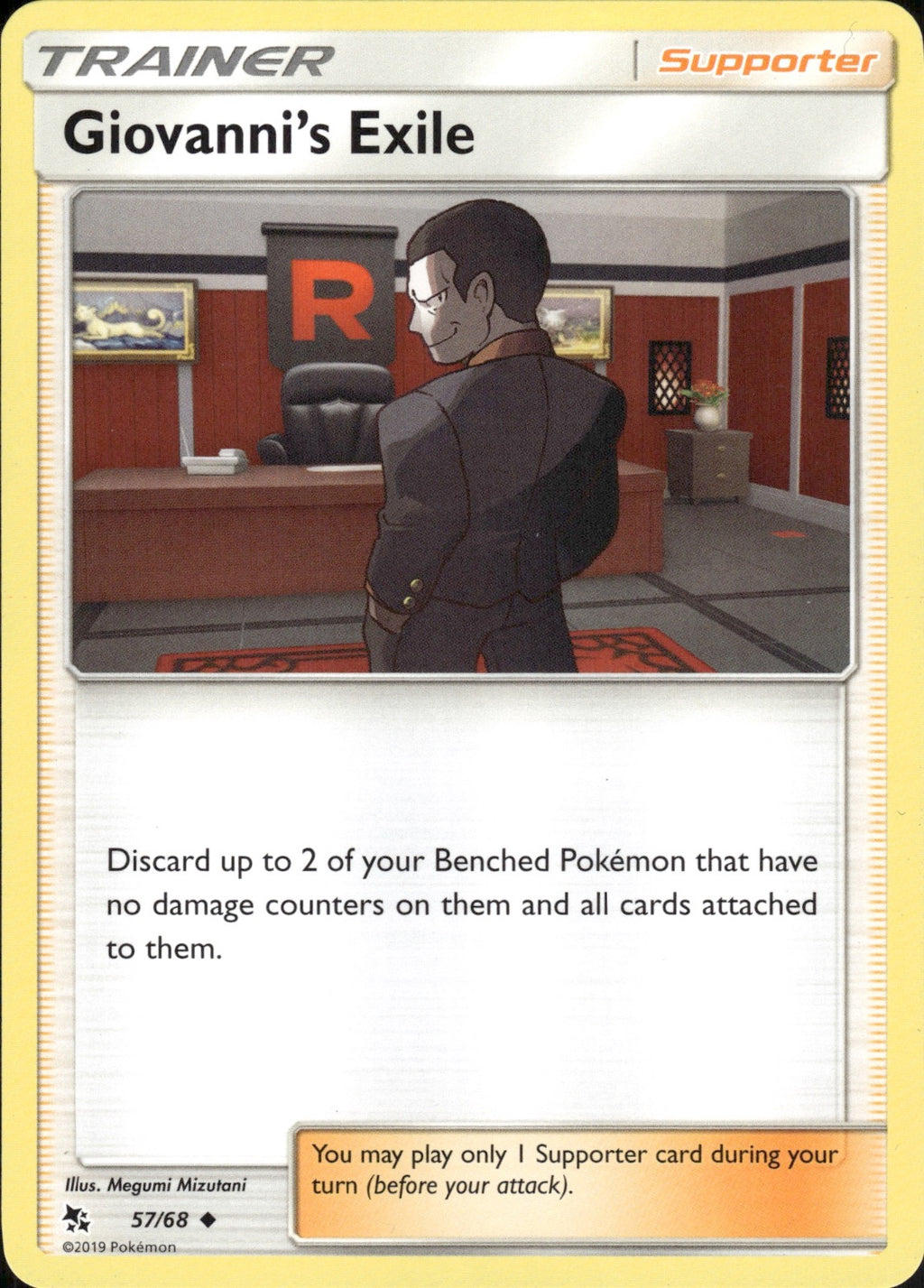 Giovanni's Exile 57/68 Uncommon Hidden Fates Pokemon Lightly Played