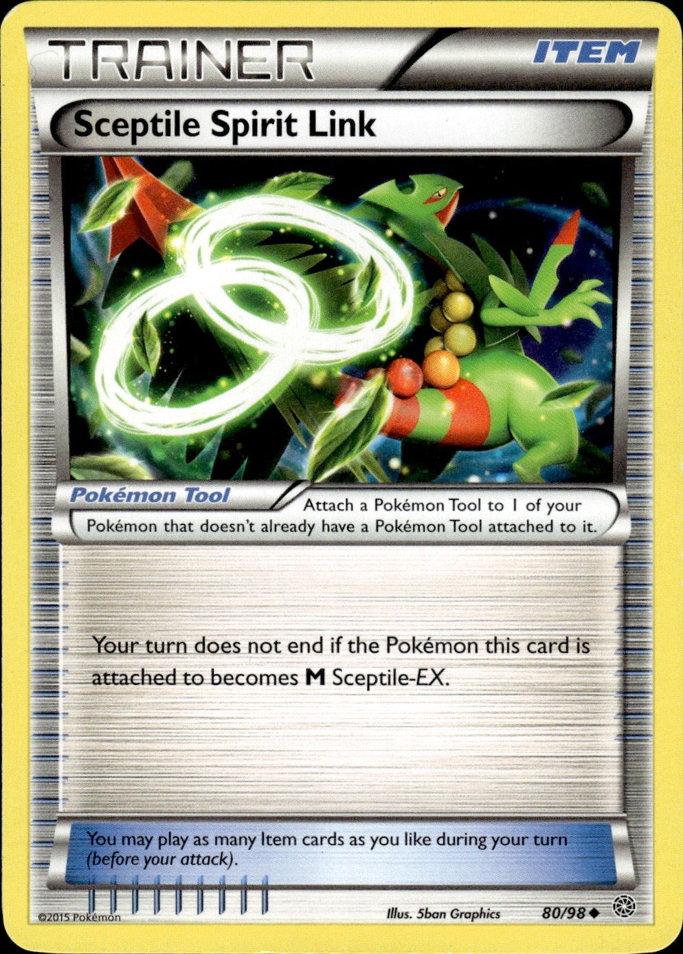 Sceptile Spirit Link 80/98 Uncommon Ancient Origins Pokemon Lightly Played