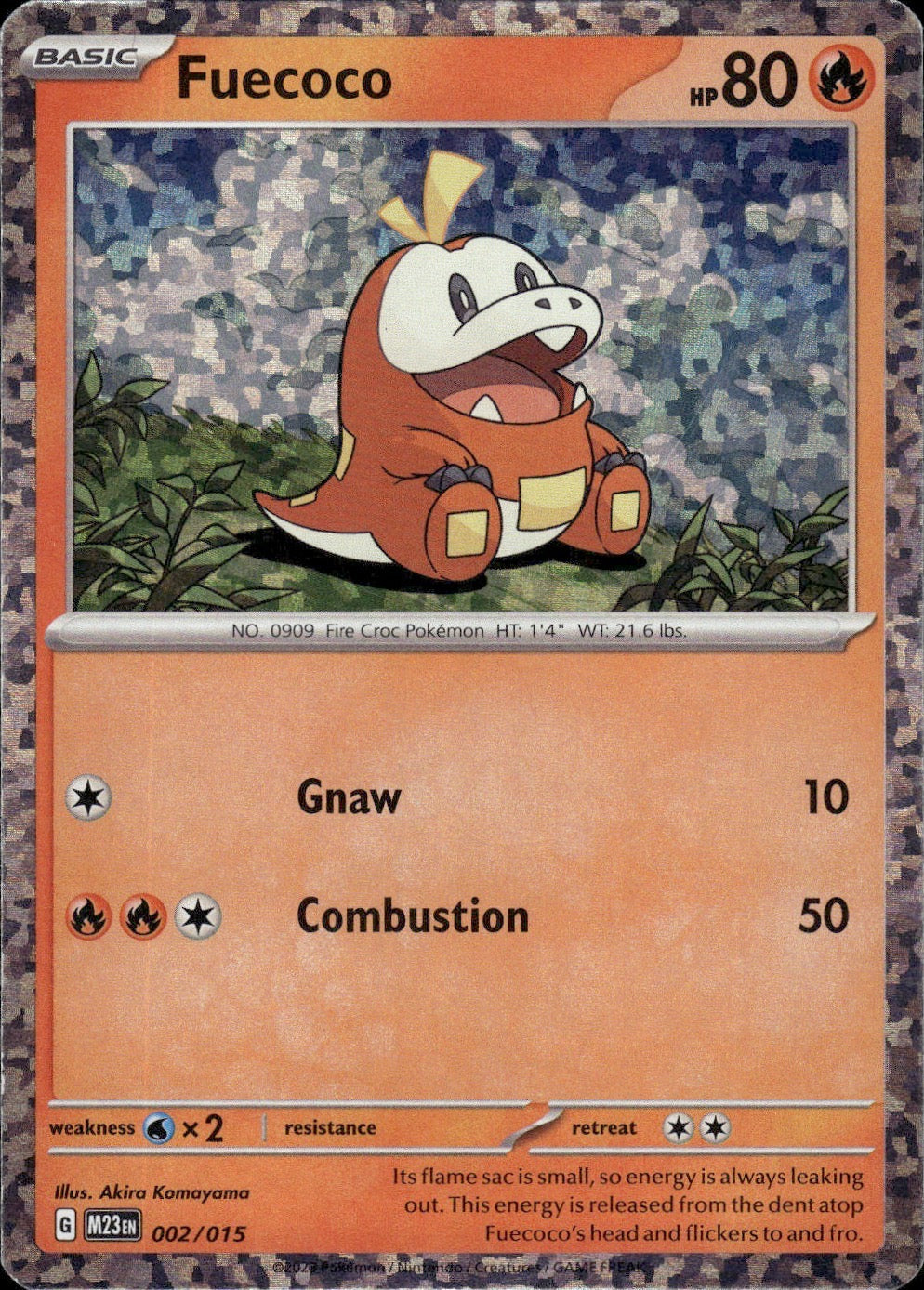 Fuecoco 002/015 holo Promo McDonald's Collection 2023 Pokemon Lightly Played