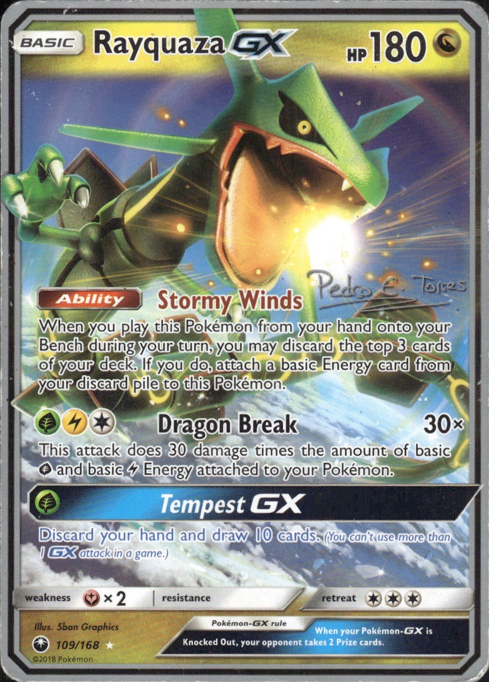 Rayquaza GX (Pedro Eugenio Torres) 109/168 World Championship Decks Pokemon LP
