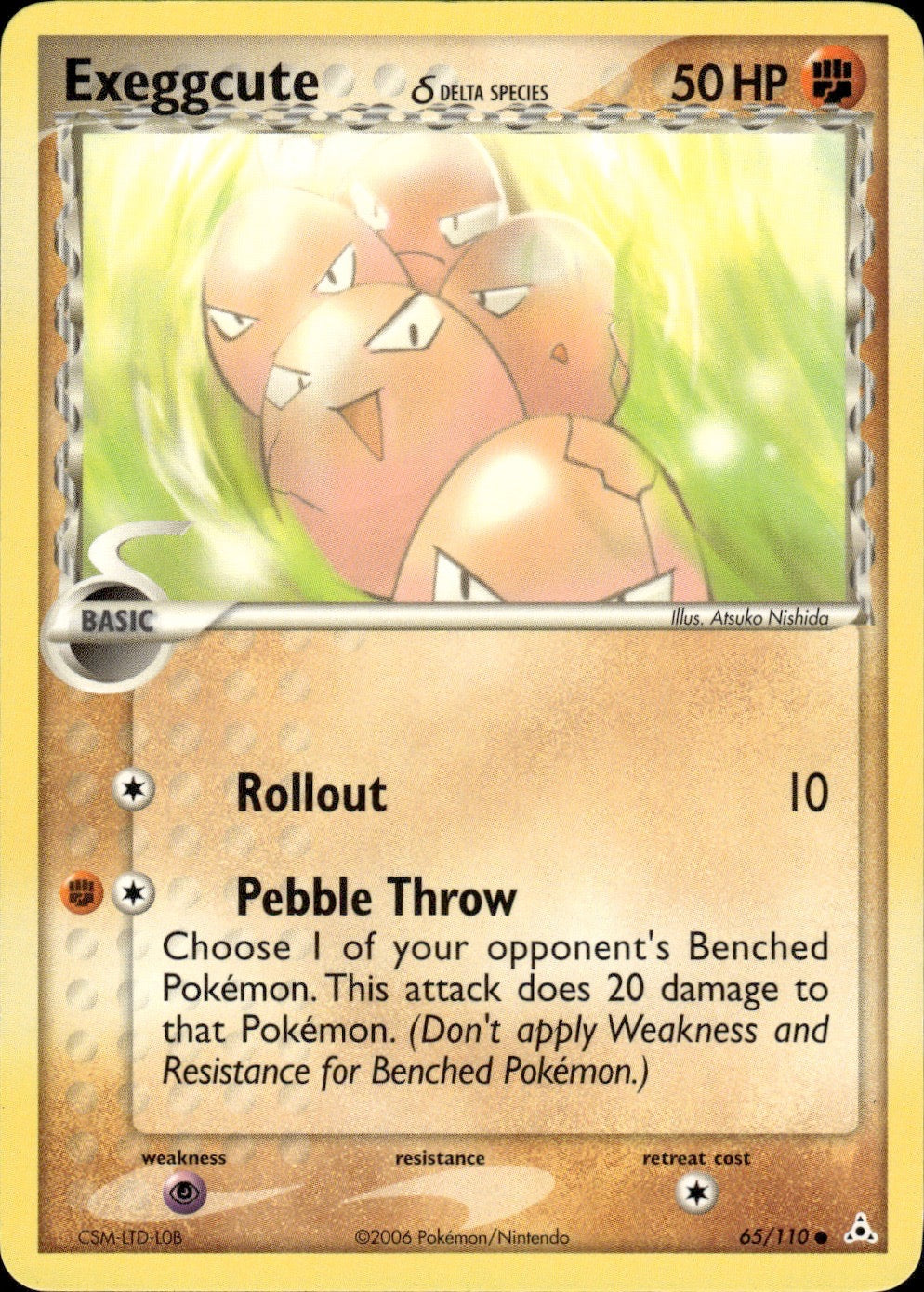 Exeggcute 65/110 Common Holon Phantoms Pokemon Lightly Played