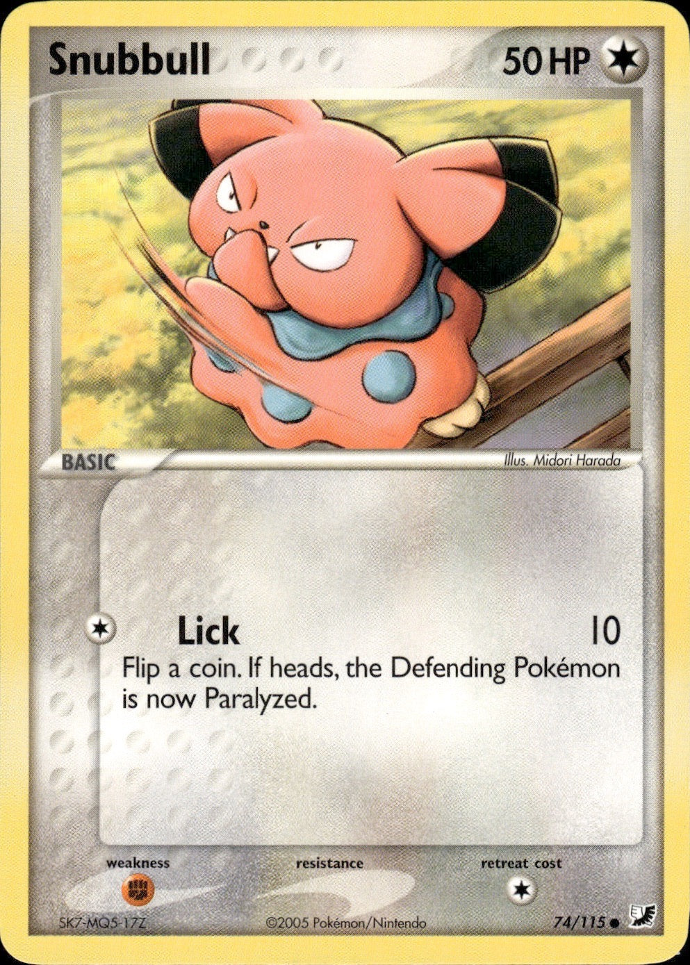 Snubbull 74/115 Common Unseen Forces Pokemon Lightly Played