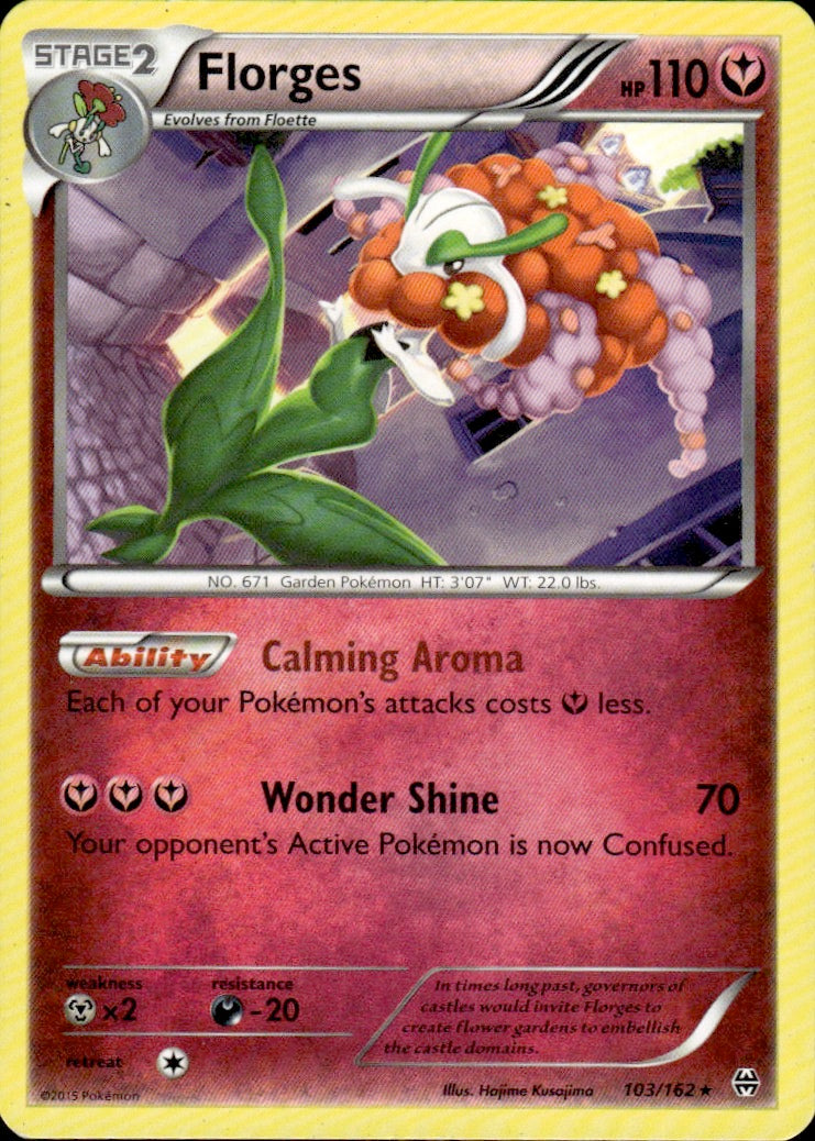 Florges 103/162 Rare BREAKthrough Pokemon Lightly Played