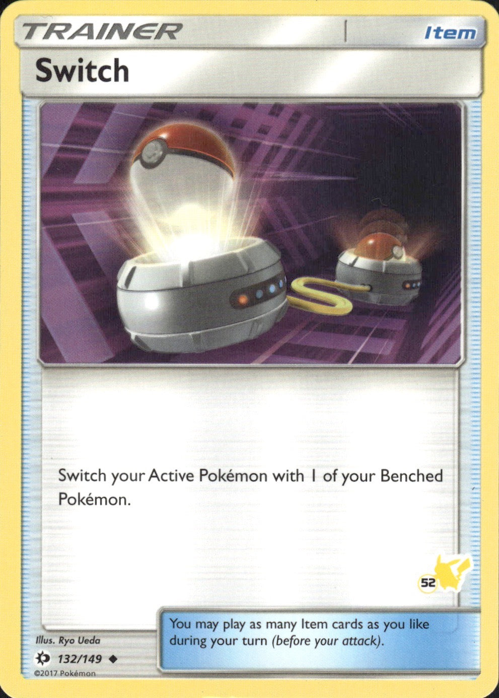 Switch (#52 Pikachu Stamped) 132/149 Promo Battle Academy Pokemon Lightly Played