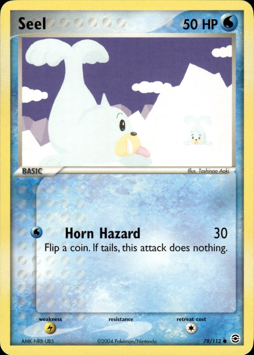 Seel 78/112 Common FireRed & LeafGreen Pokemon Lightly Played
