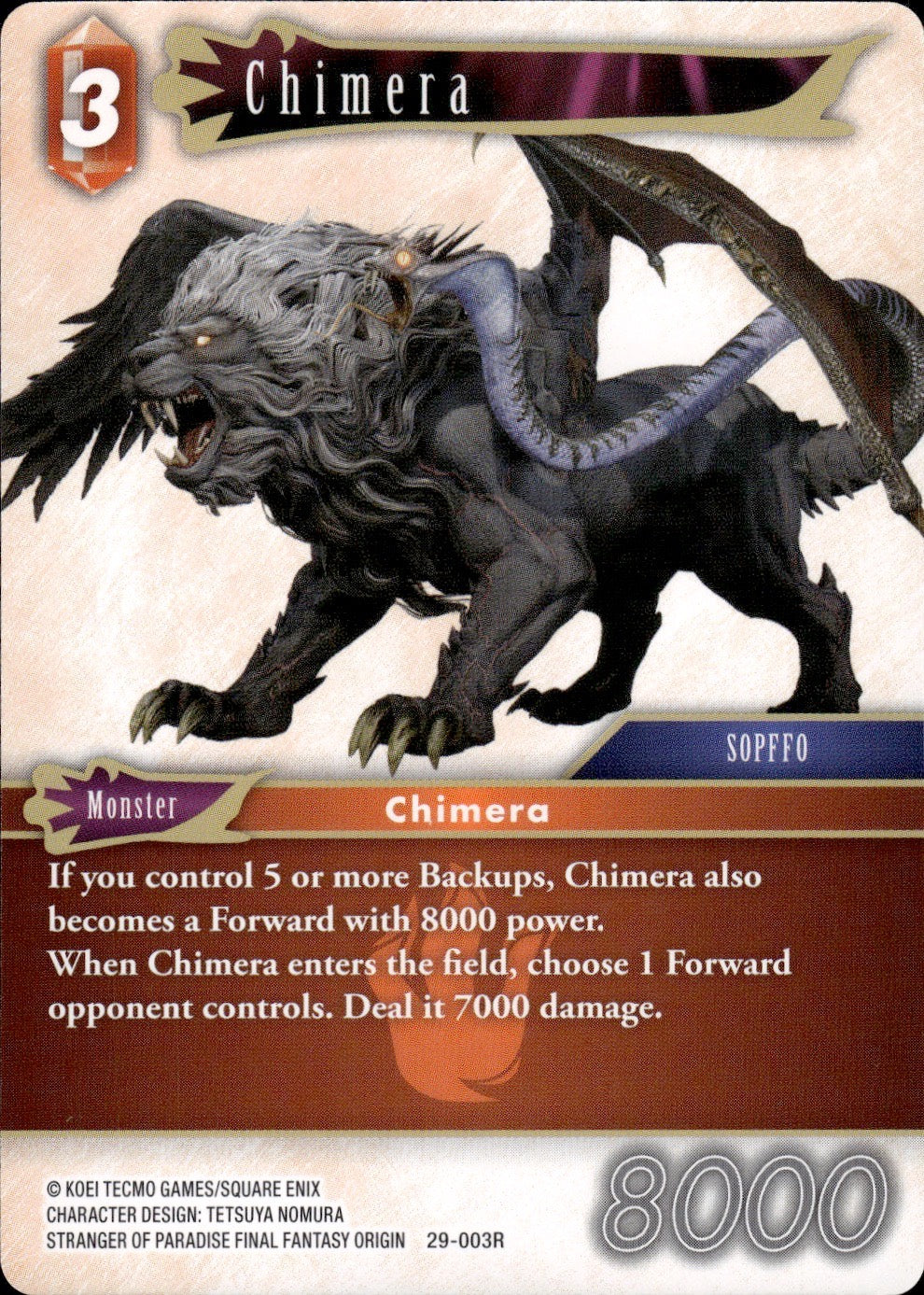 Chimera 29-003R Rare Blissful Eternity Final Fantasy Near Mint