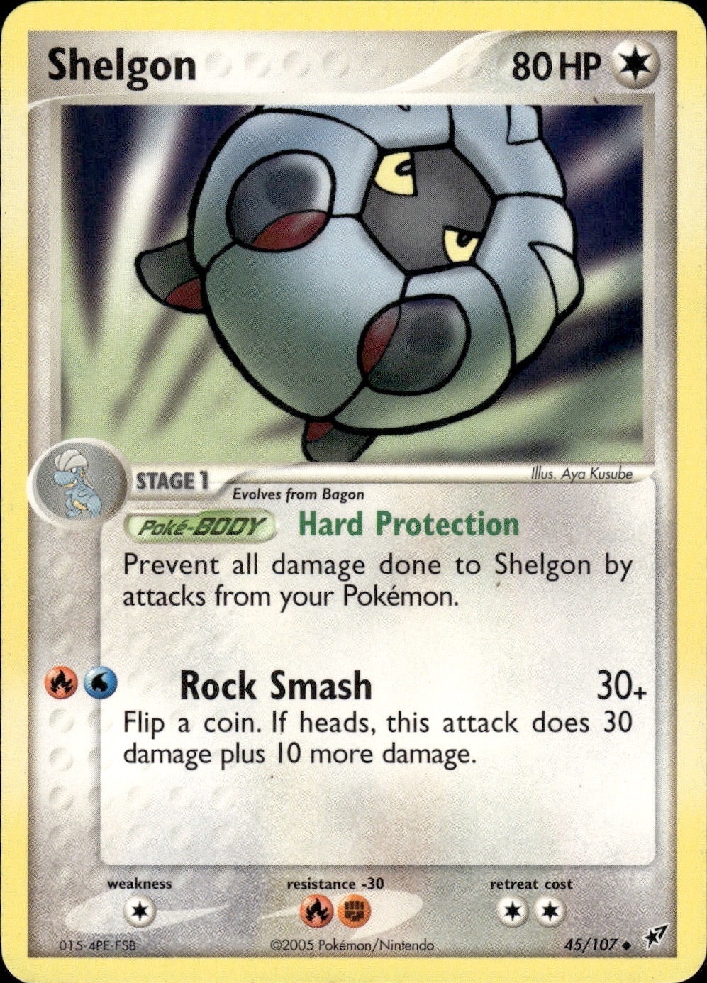 Shelgon 45/107 Uncommon Deoxys Pokemon Lightly Played