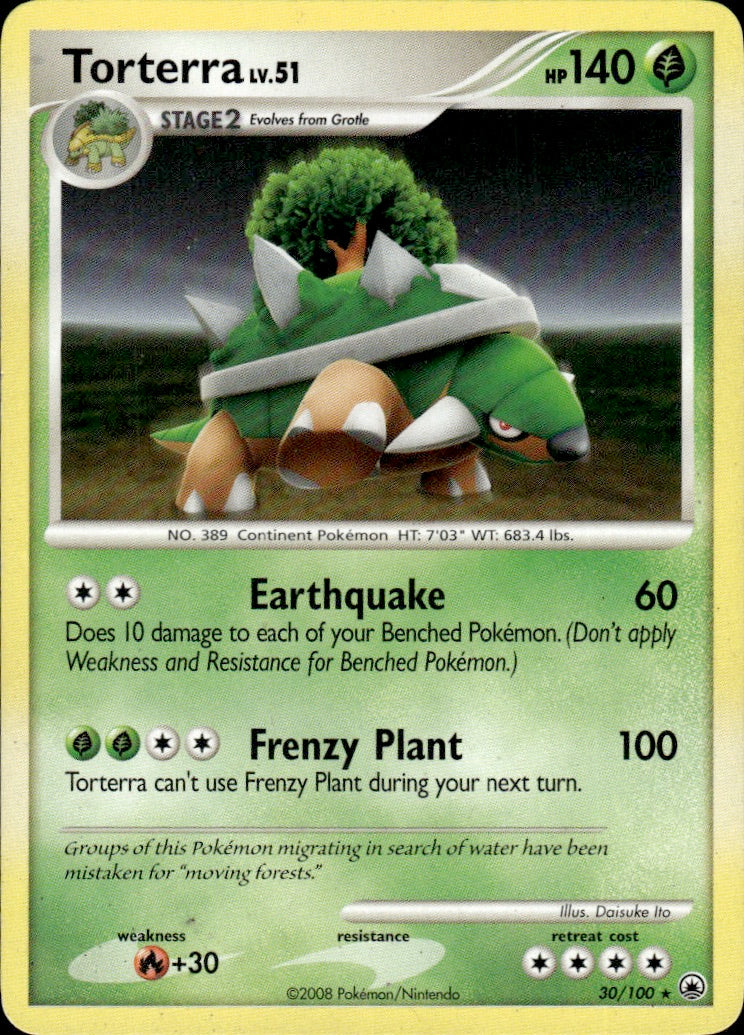 Torterra 30/100 Rare Majestic Dawn Pokemon Lightly Played