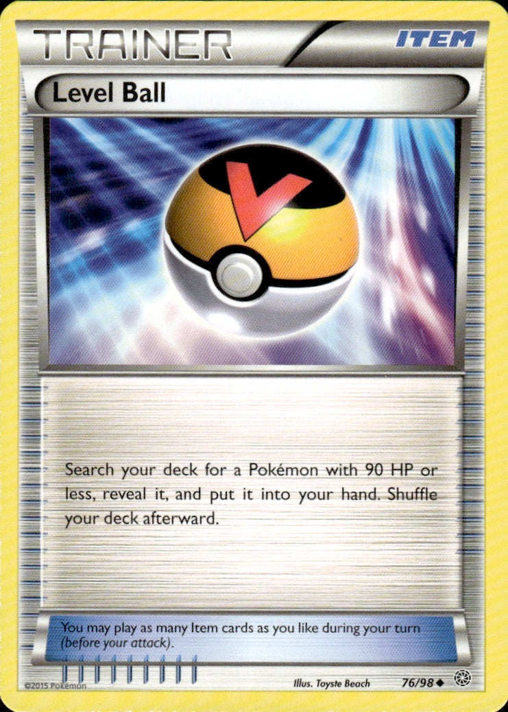 Level Ball 76/98 Uncommon Ancient Origins Pokemon Lightly Played