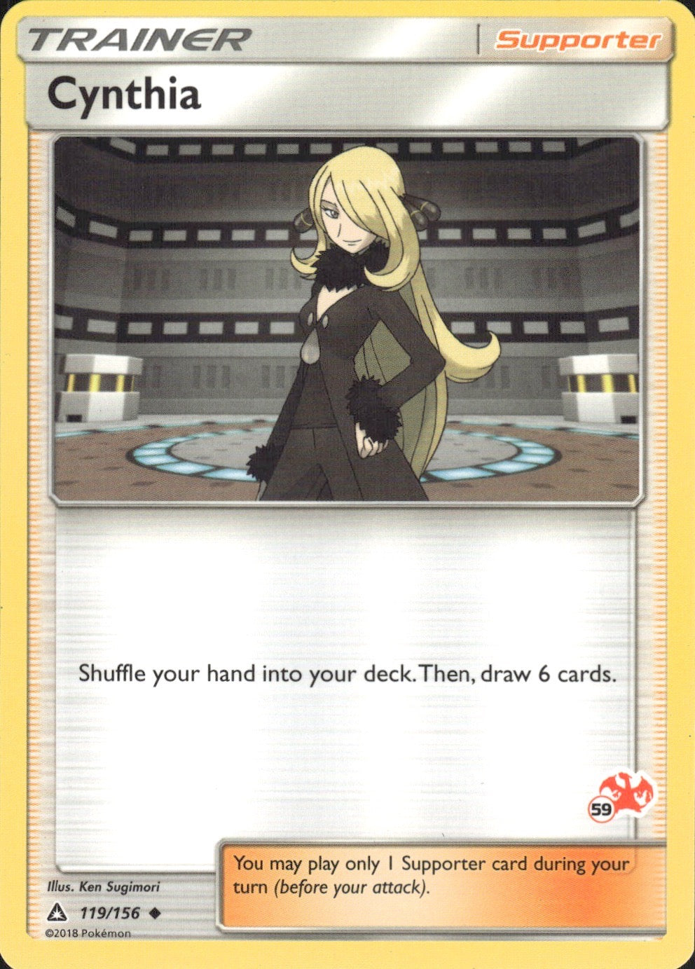 Cynthia (#50 Charizard Stamped) 119/156 Promo Battle Academy Pokemon LP