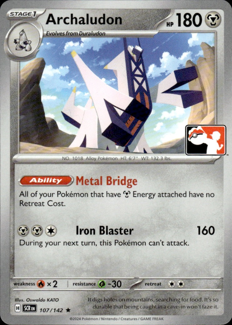 Archaludon 107/142 Rare Prize Pack Series Cards Pokemon Lightly Played