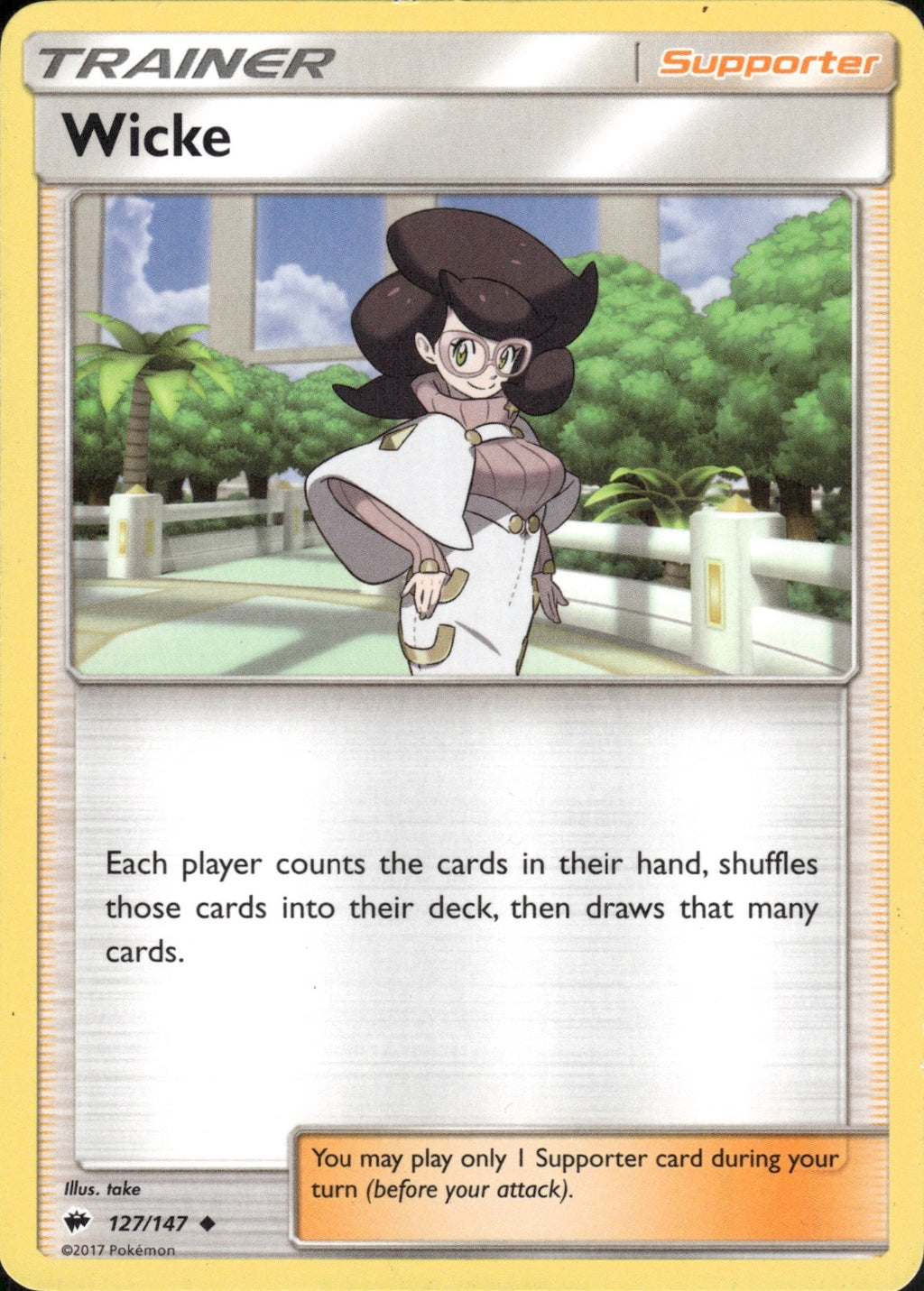 Wicke 127/147 Uncommon Burning Shadows Pokemon Lightly Played