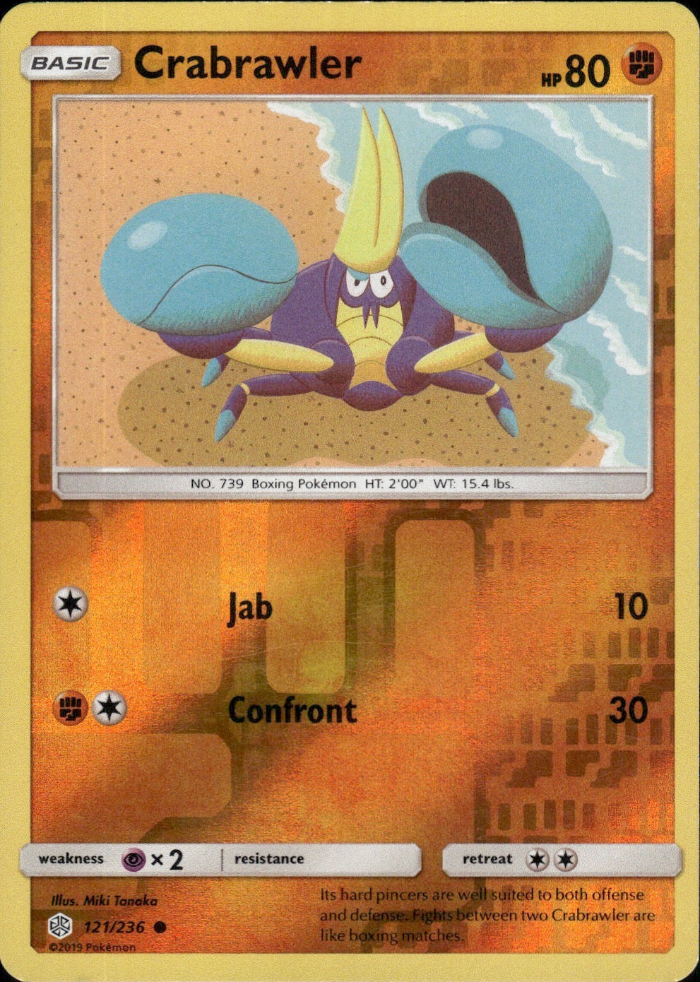Crabrawler 121/236 Common Cosmic Eclipse Pokemon Lightly Played