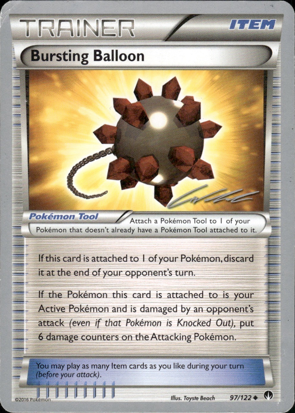 Bursting Balloon (Cody Walinski) 97/122 World Championship Decks Pokemon LP
