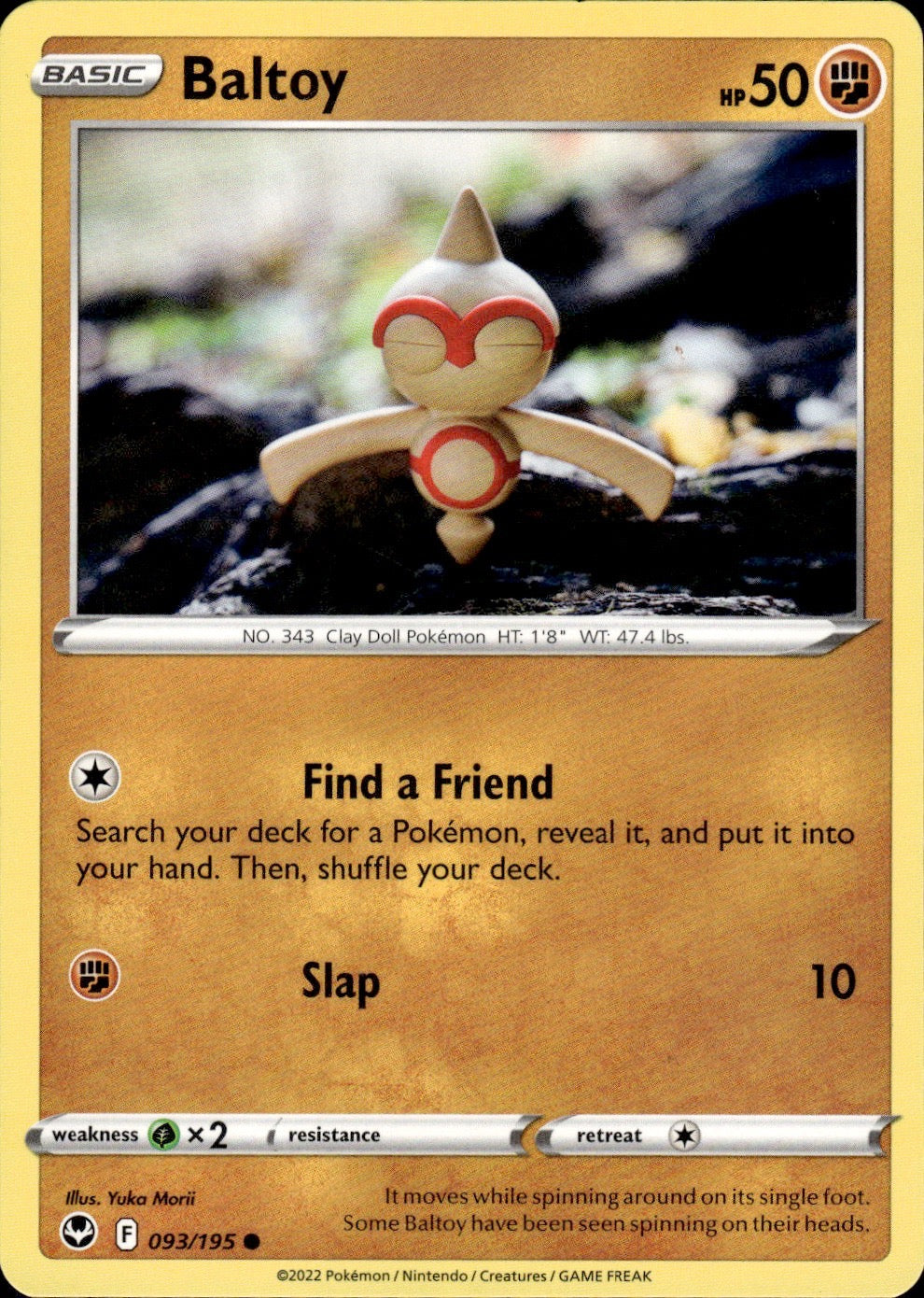 Baltoy 093/195 Common Silver Tempest Pokemon Lightly Played