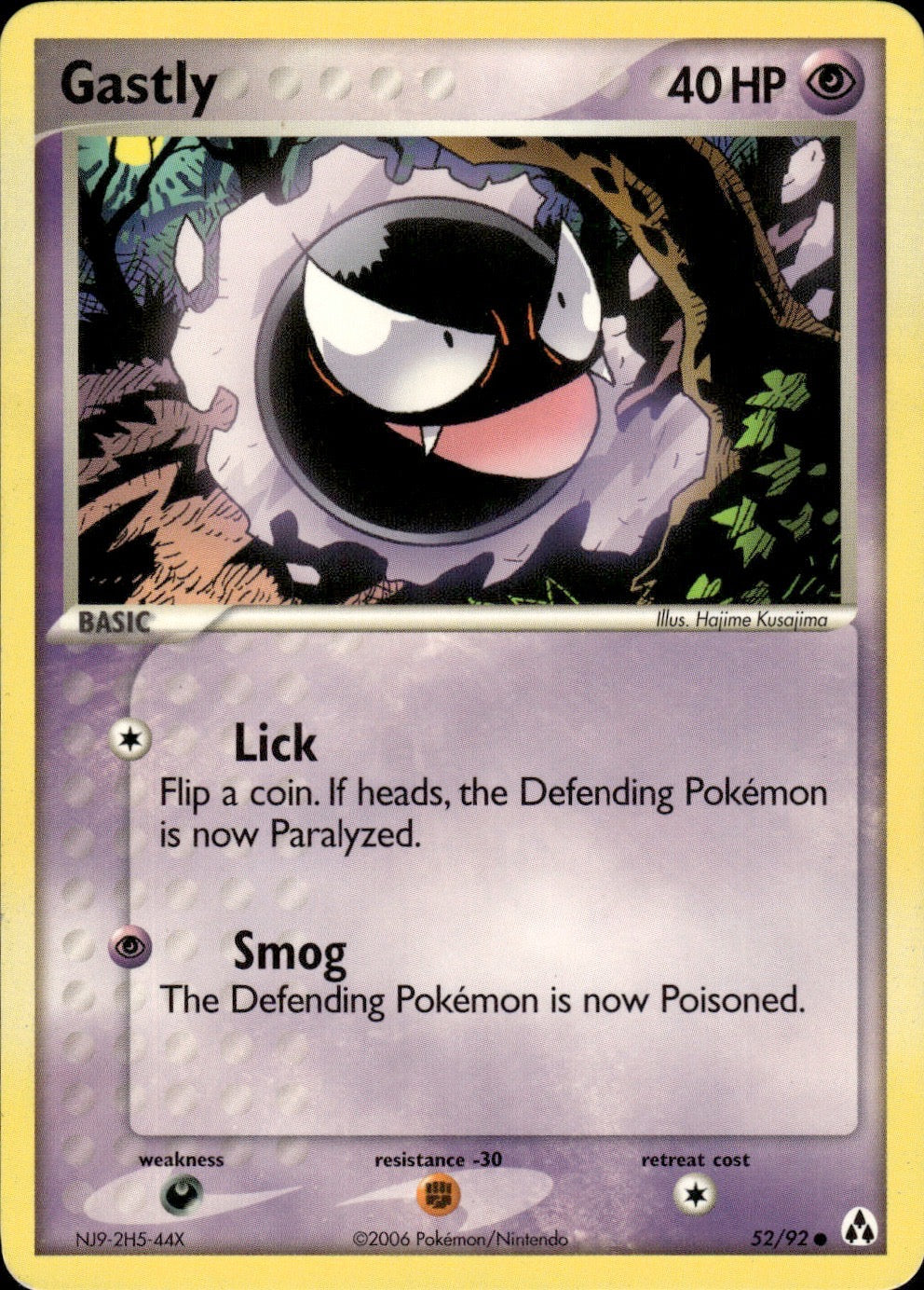 Gastly 52/92 Common Legend Maker Pokemon Lightly Played