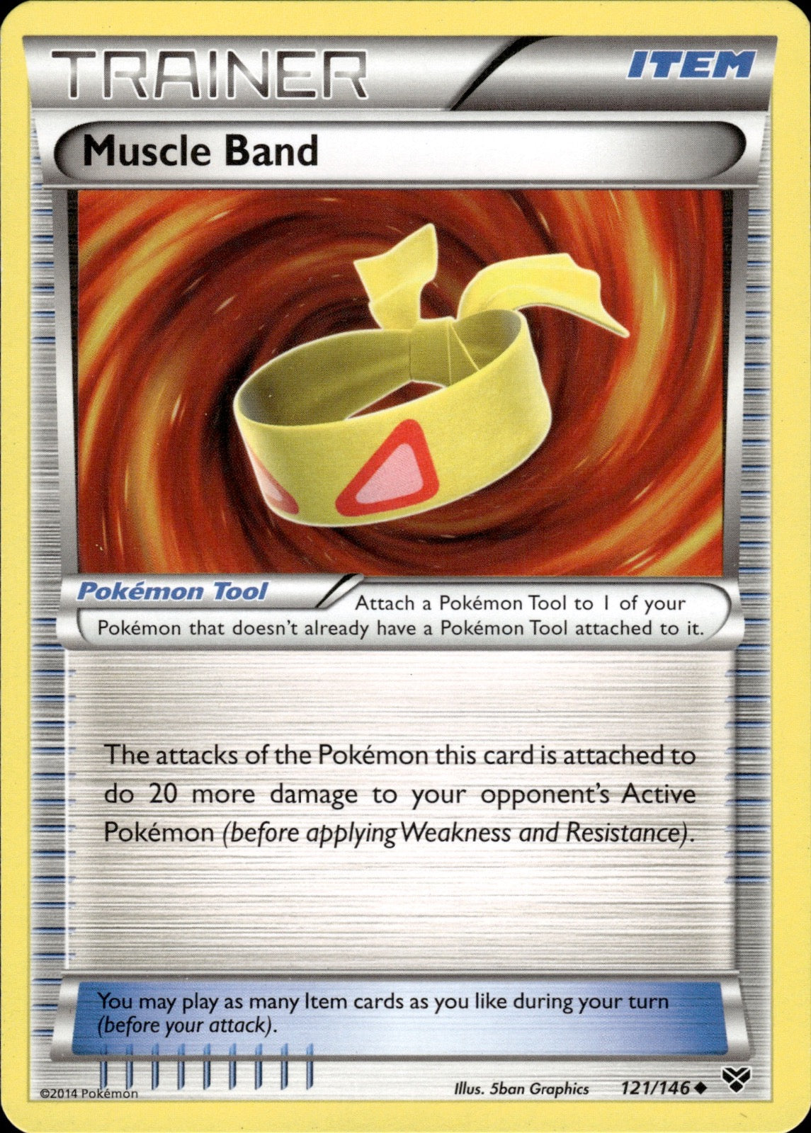 Muscle Band 121/146 Uncommon XY Base Set Pokemon Lightly Played