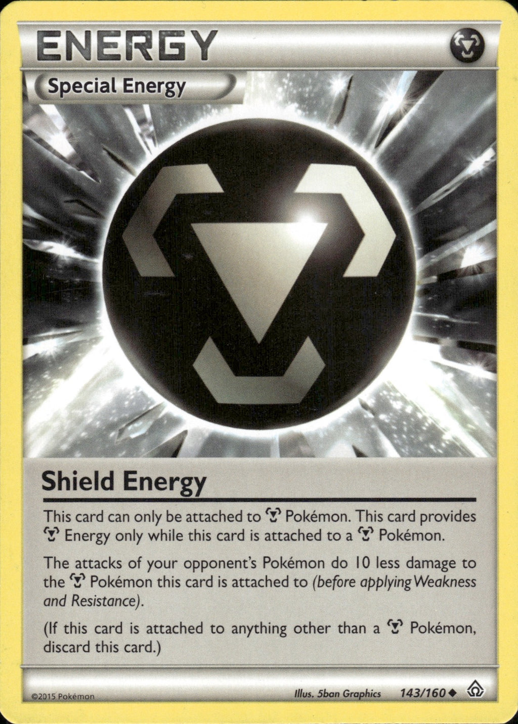 Shield Energy 143/160 Uncommon Primal Clash Pokemon Lightly Played
