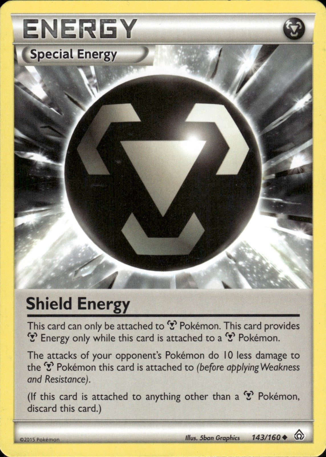 Shield Energy 143/160 Uncommon Primal Clash Pokemon Lightly Played