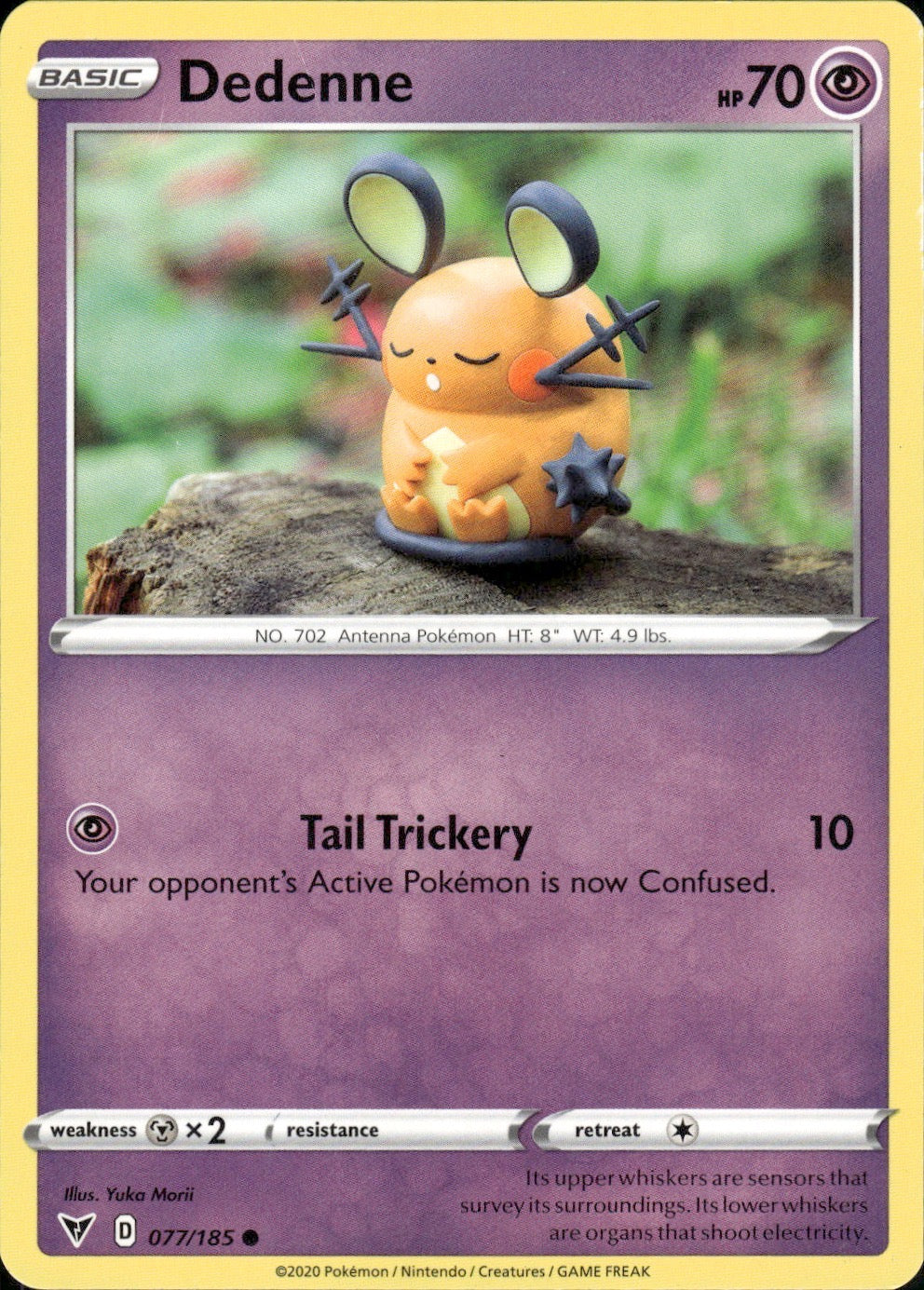Dedenne 077/185 Common Vivid Voltage Pokemon Lightly Played