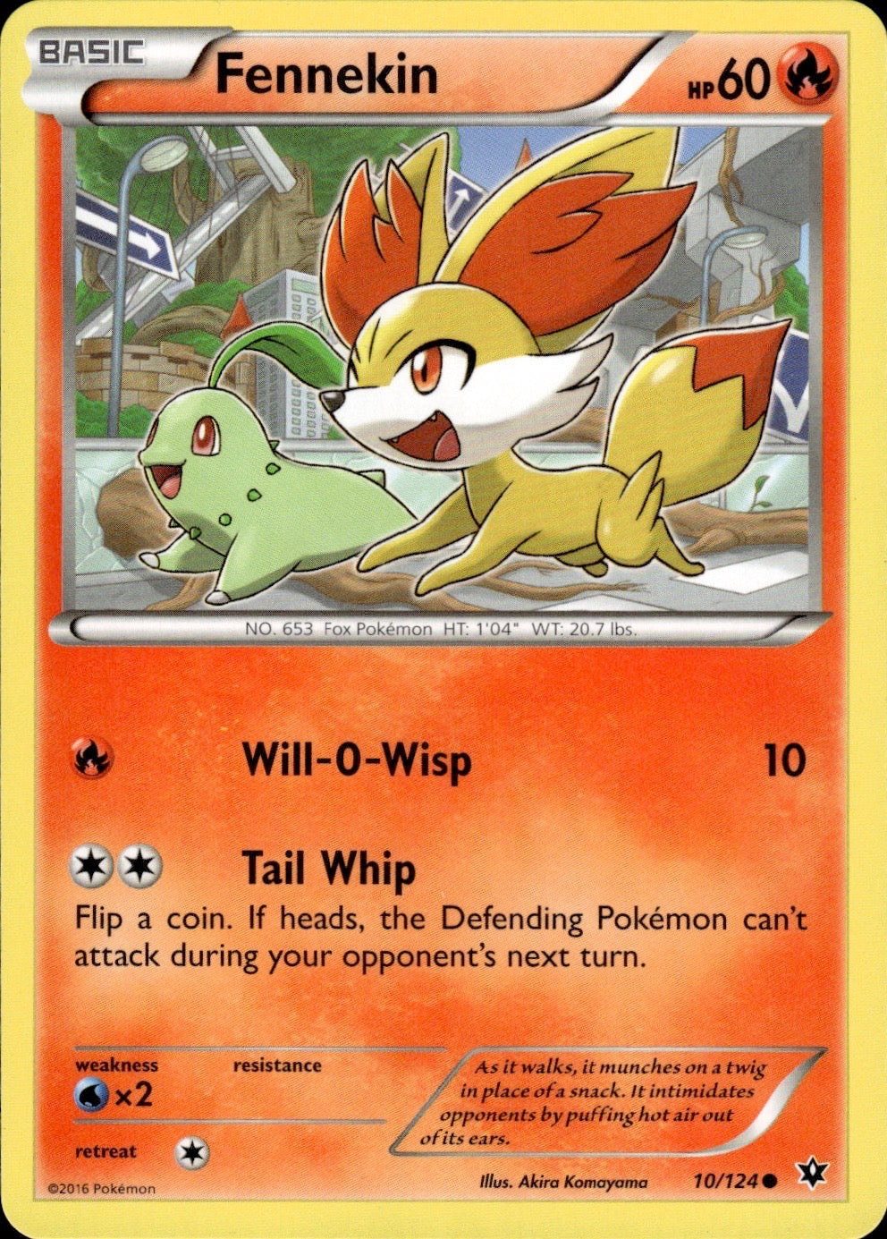 Fennekin 10/124 Common Fates Collide Pokemon Lightly Played