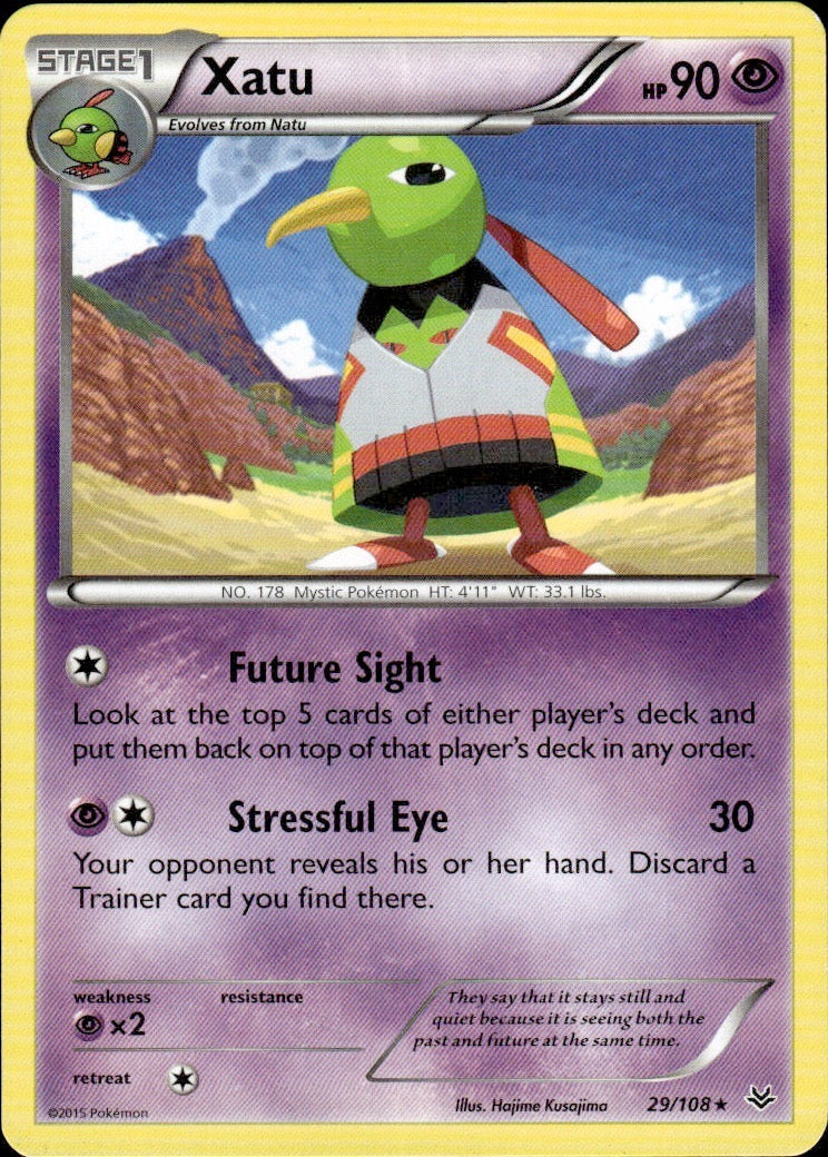 Xatu 29/108 Rare Roaring Skies Pokemon Lightly Played
