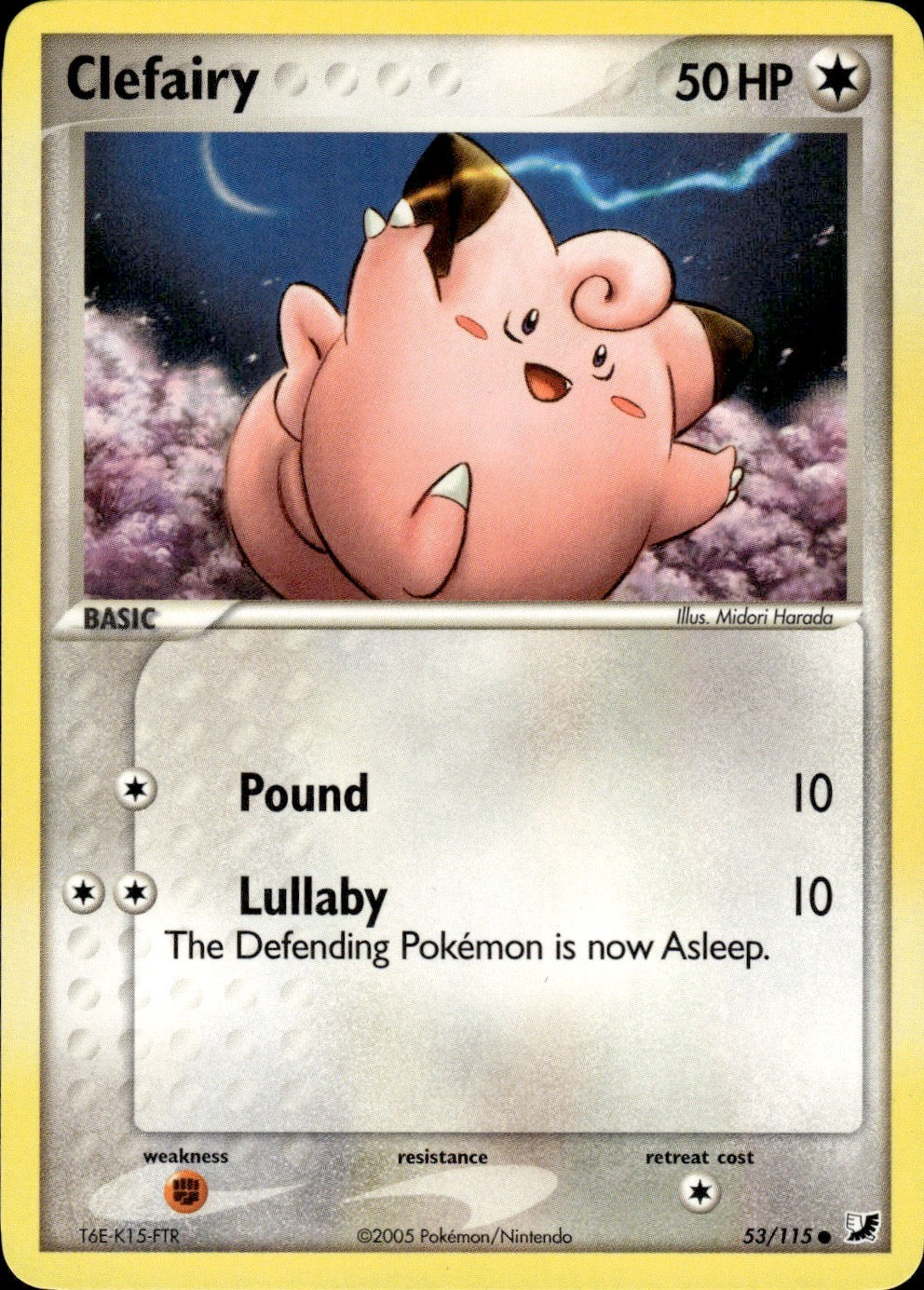 Clefairy 53/115 Common Unseen Forces Pokemon Lightly Played