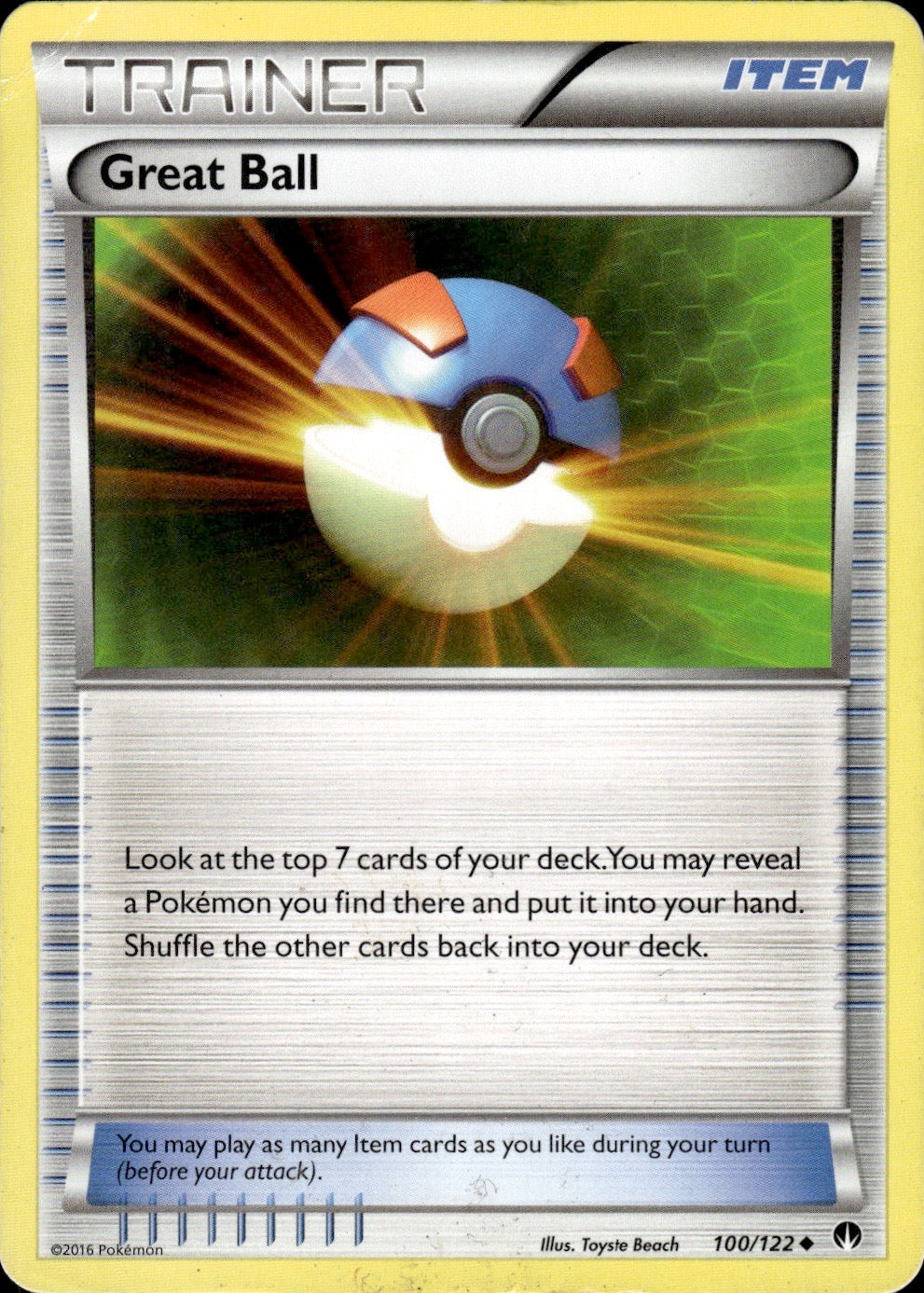 Great Ball 100/122 Uncommon BREAKpoint Pokemon Lightly Played