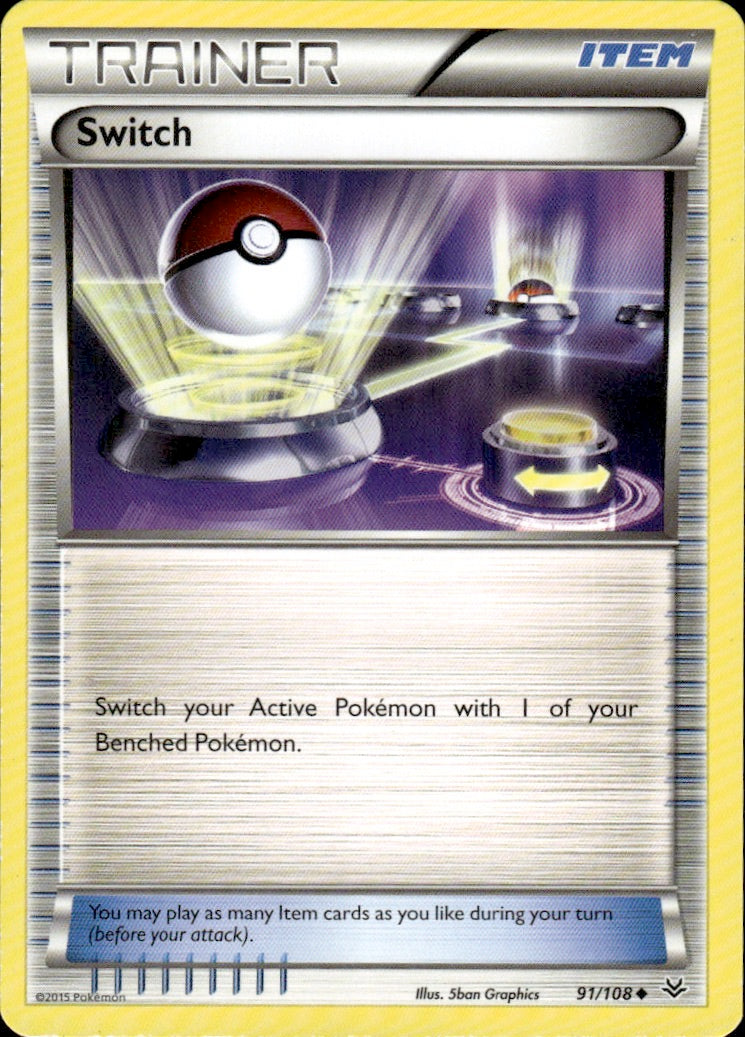Switch 91/108 Uncommon Roaring Skies Pokemon Lightly Played