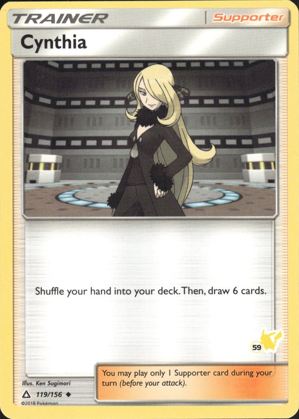 Cynthia (#59 Pikachu Stamped) 119/156 Promo Battle Academy Pokemon LP